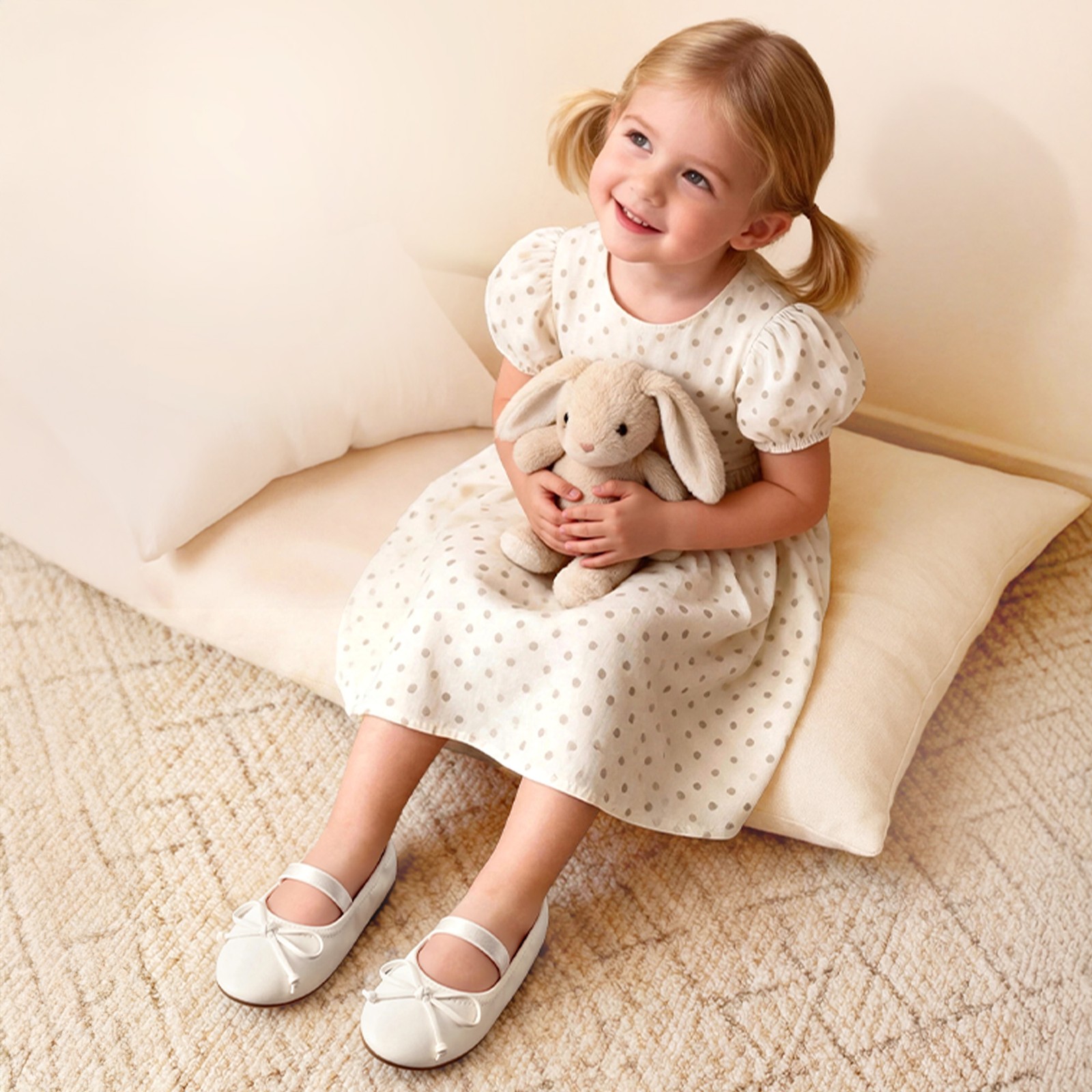 Baby Girls Toddlers Ballet Flats All Day Comfort Slip On Wedding Party Shoes