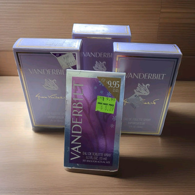 3  VTG Vanderbilt by Gloria Vanderbilt EDT splashes; 2- 1.7 & a 3.4 oz,;NIB
