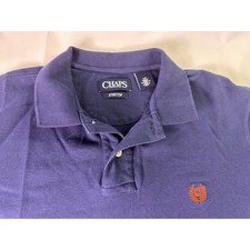 Chaps Stretch Polo Shirt Blue Classic Fit Short Sleeve Casual Mens Large Golf