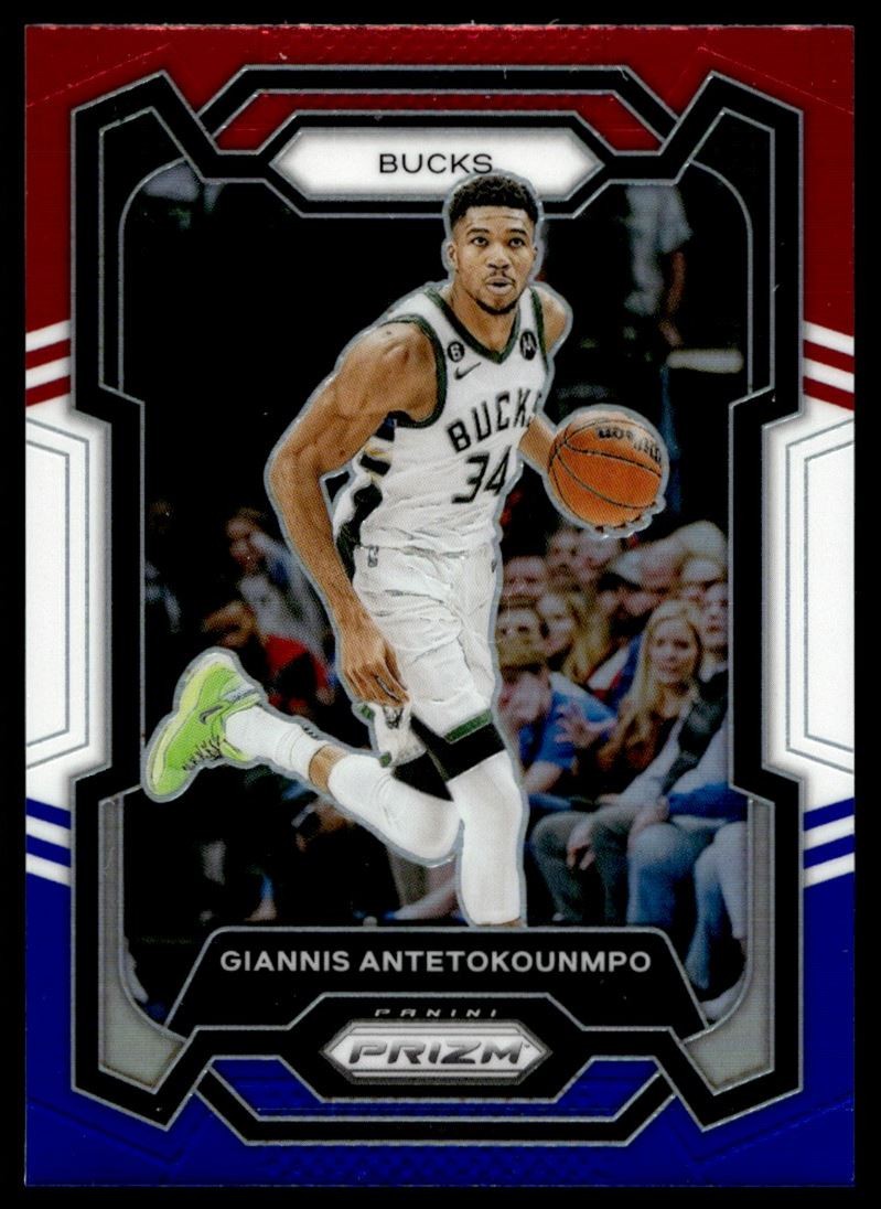 2023-24 Panini Prizm RED/WHITE/BLUE Giannis Antetokounmpo Bucks #103 C11