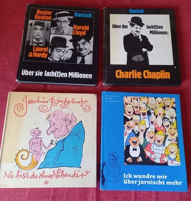 Reutter,Chaplin, Laurel & Hardy, Keaton, Lloyd +  Ringelnatz       4 Bücher