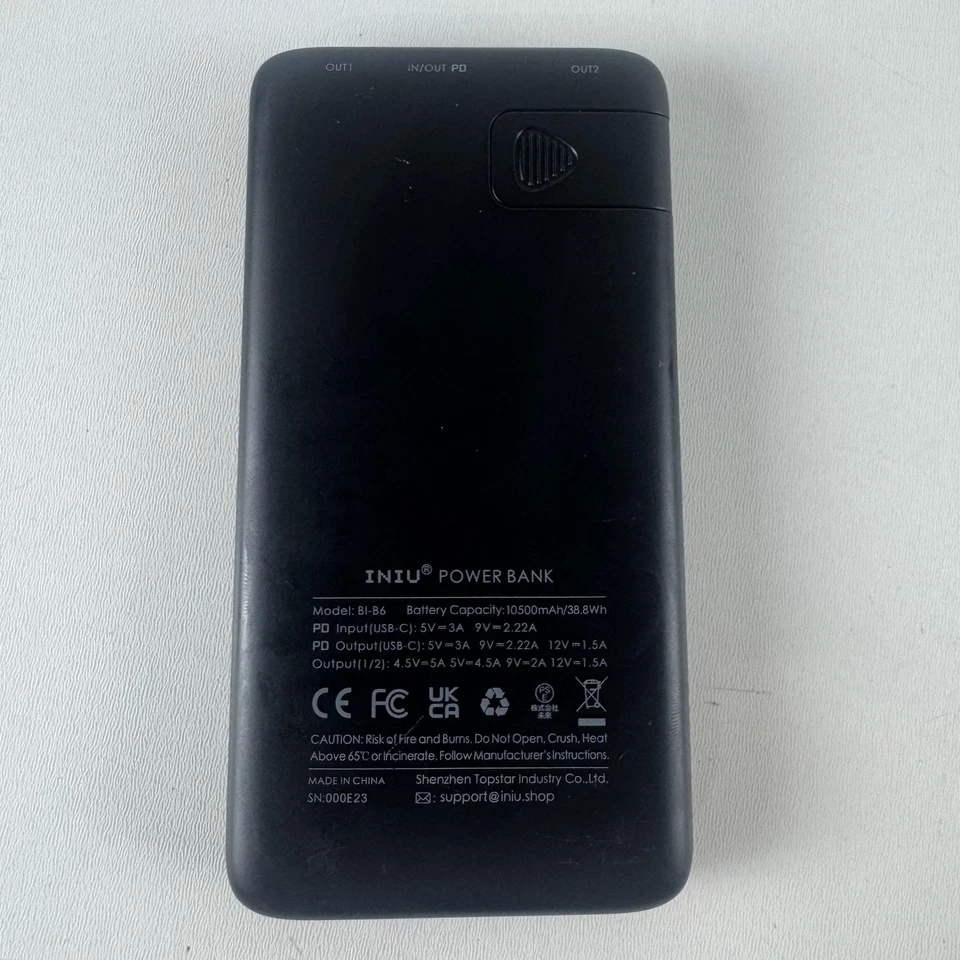 Banco de alimentación INIU 10500 mAh carga rápida cargador portátil batería externa USB-C Foto 3 de 4