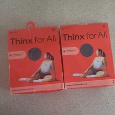 2 pair Thinx for All Period Better Underwear Brief Panties 1X black