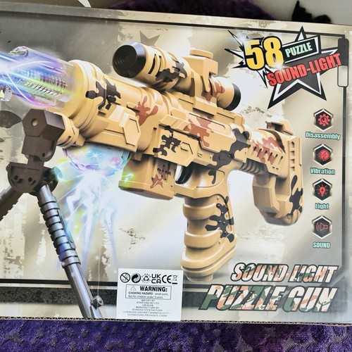 Kids Combat Toy Gun Machine Army Commando Weapon Light Sound Vibration Gift - Picture 7 of 12