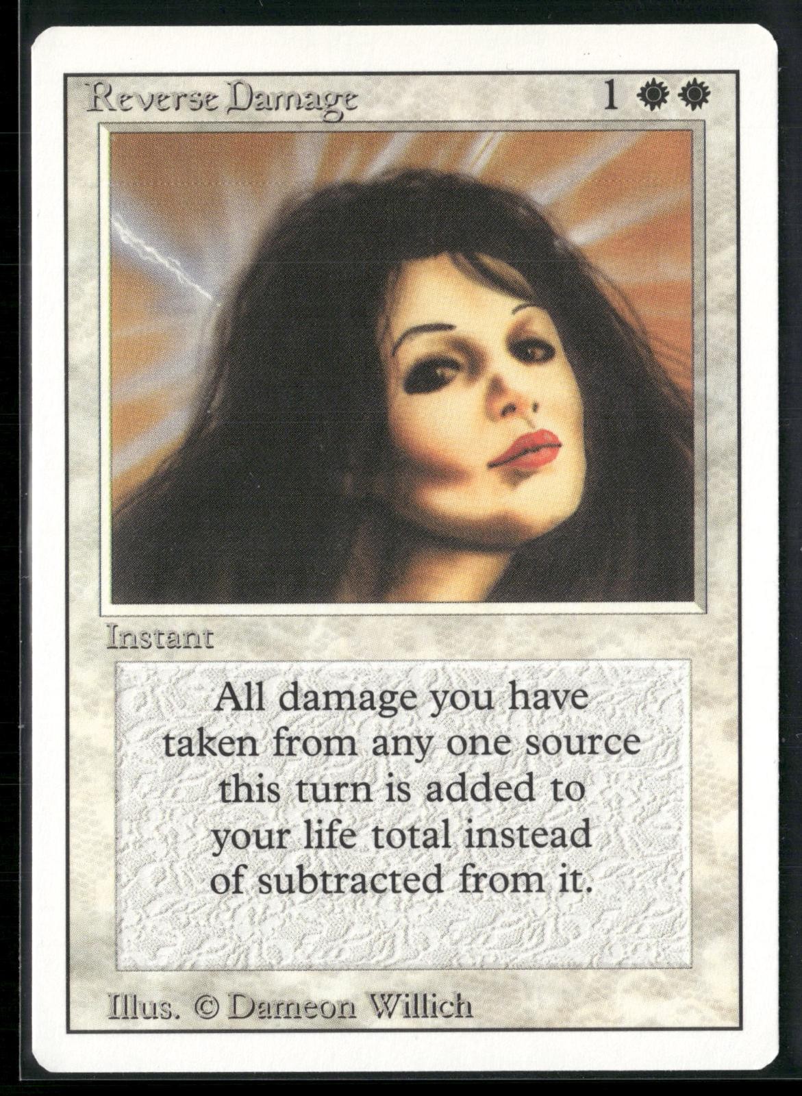 Reverse Damage Rare Revised Edition Magic: The Gathering Near Mint