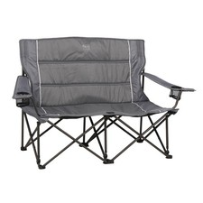 TIMBER RIDGE 2 Person Folding Loveseat Camping Chair Grey