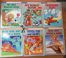 Vintage ~ Questron Electronic Workbooks ~ 1980's Great for Homeschool ~ LOT OF 6