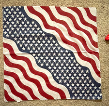 Red White Blue USA Stars Cotton Western Bandana Style Handkerchief lot of 12