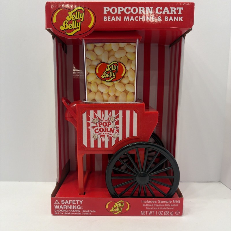 NEW Jelly Belly - Popcorn Cart - Bean Machine and Bank