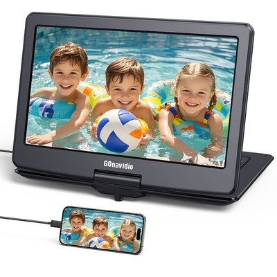 19'' Tragbarer Auto DVD Player mit 16'' 1600x900 Drehbar Bildschirm HDMI AKKU USB