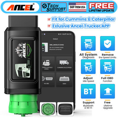 ANCEL HD200 OBD2 Heavy Duty Trucks Scanner Speed Limit Reset All Diagnostic