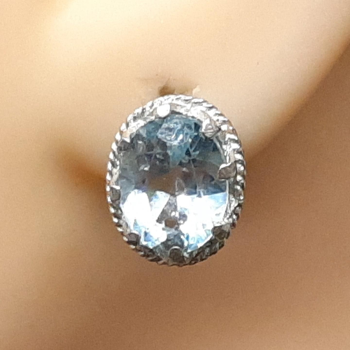 World Class 4.10ctw Swiss Topaz 925 Sterling Silver Stud Earrings