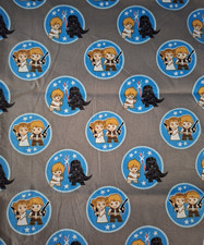 Star Wars Fabric Baby Princess Leia Darth Vader Luke Han Solo 1/2 Yard X 42"