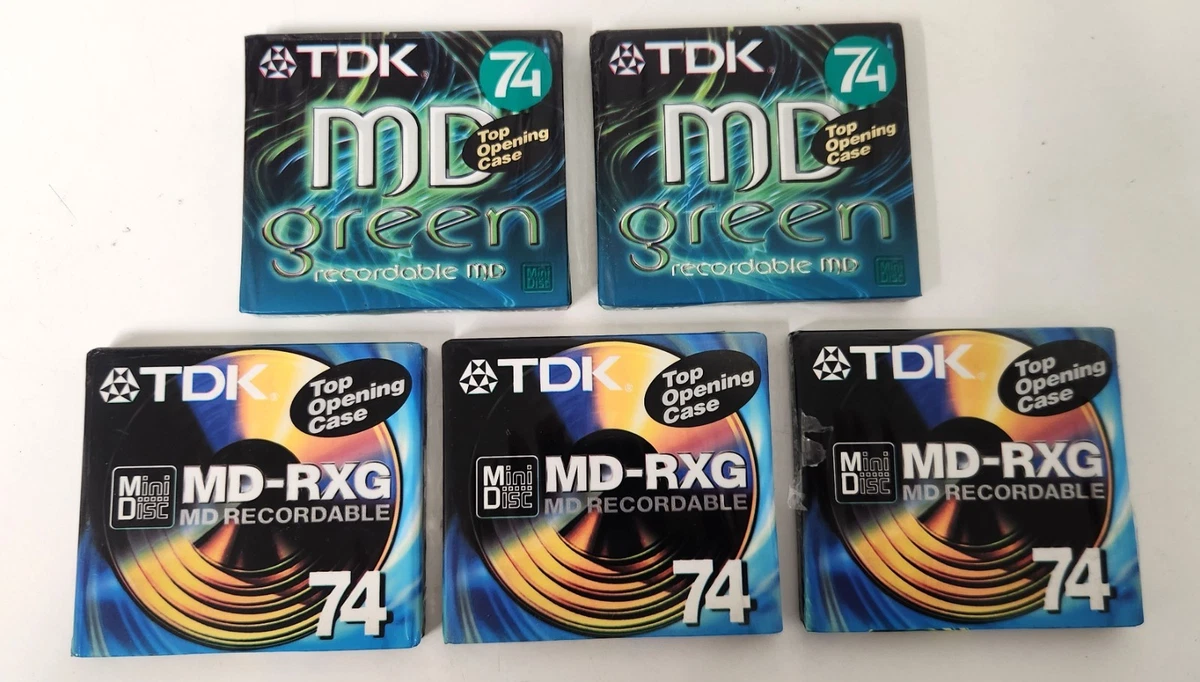 Lot De 4 Minidiscs TDK M 80 Minutes - Transparent/blanc