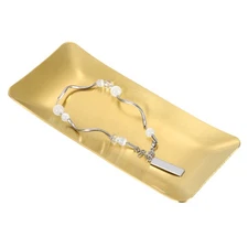 Decorative Tray, Frosted Serving Tray , 5.9x3" Gold