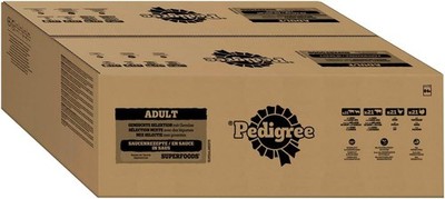 Pedigree Dogcare Hundefutter Adult Chunks Soße Nassfutter 84er Pack 100g