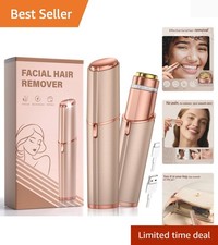 Facial Hair Removal for Women: Painless Rechargeable Face Shaver Electric Hai...
