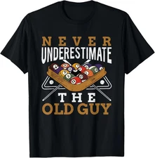 Retro Pool Legend Never Underestimate the Old Guy Gra Unisex T-Shirt