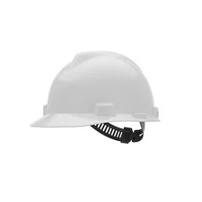 Msa Safety 463942 V-Gard Slotted Cap, Staz-On Suspension, Type I, Class E, White