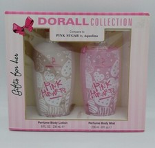 DORALL COLLECTION Pink Hearts Body Lotion  Body Mist Gift Set BRAND NEW 