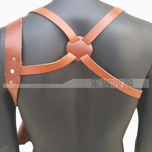 WWII American 1911 Vertical Shoulder Holster Real Leather Strap Replica In Stock - Picture 5 of 5