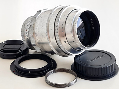 TAIR-11 133mm F/2.8, Silver! USSR Lens For Canon EF EOS !!!