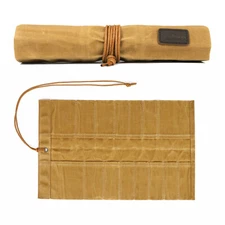 Canvas Tool Roll Carry Holder Carving Knife Organizer Bag Handy Pouch