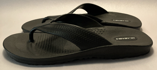 New Okabashi Surf Mens LL (9-10) Black Supportive Comfort Flip Flop Sandals - Picture 5 of 13