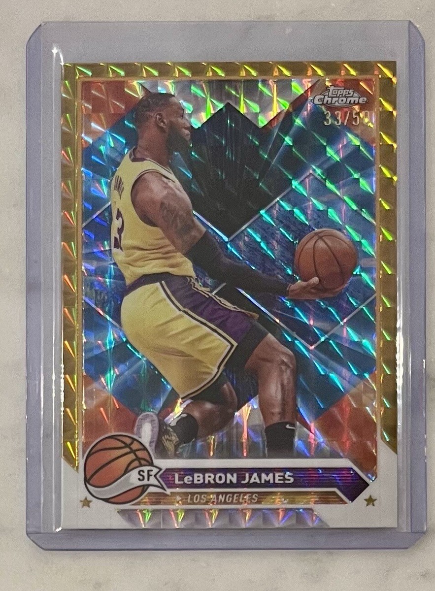 2023-24 Topps Chrome - Gold Geometric Refractor #23 LeBron 2023-24 Topps Chrome - Gold Geometric Refractor #23 LeBron