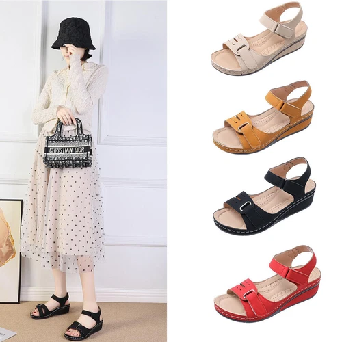 Women Sandals Anti-slip Summer Casual Orthopedic Open Toe Flats Beach Shoes Size - Bild 2 von 16
