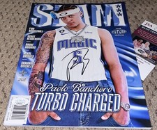 PAOLO BANCHERO SIGNED SLAM MAGAZINE ORLANDO MAGIC BASKETBALL JSA AUTOGRAPH PAULO