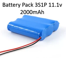 11.1v 2000 mAh  Li-ion  battery pack 3S1P