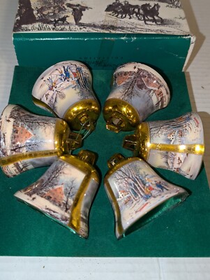 Currier & Eves Christmas Ornament Set Season s Greeting With The Original Box