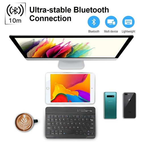 Mini 7-10 Inch Rechargeable Bluetooth Keyboard For Android Desktop Tablet - Picture 5 of 13