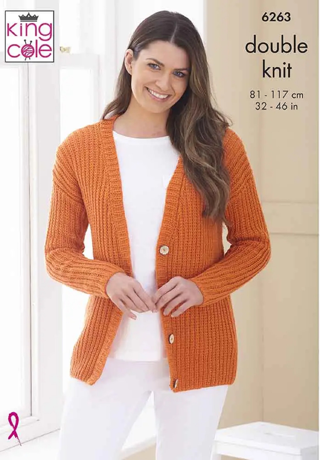 Ladies Knitting Pattern Raglan & Dropped Shoulder Cardigan Womens King Cole 6263 - Image 5