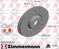 Zimmermann Bremsscheibe BelüFtet Vorne Rechts FüR Bmw 8 Cabriolet 5Er G05 F95