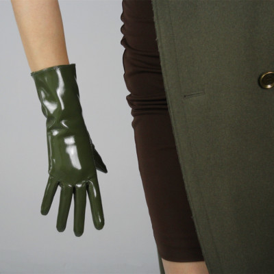 LATEX GLOVES Shine Leather Faux Patent PU 11
