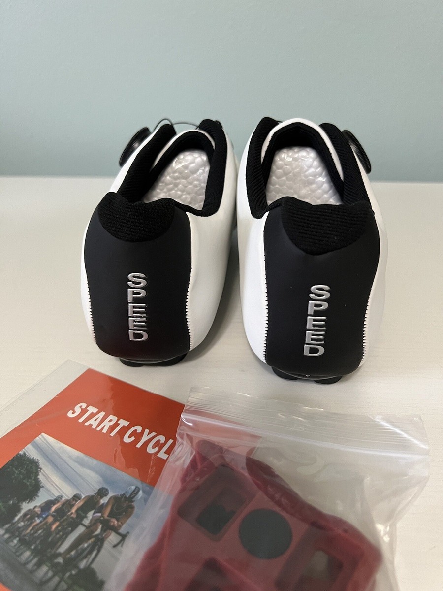 SPEED Cycling Shoes White Black Road Spin Size EU 42 Men 8