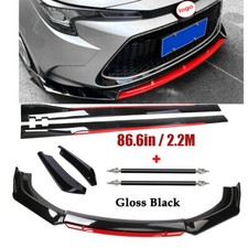 For Toyota Corolla 2001-2021 Front Bumper Lip Spoiler Splitter Side Skirt Glossy For Toyota Corolla 2001-2021 Front Bumper Lip Spoiler Splitter Side Skirt Glossy