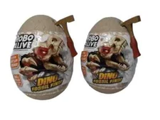 (2) Eggs Zuru Robo Alive Dino Fossil Find Surprise Dinosaur, New!