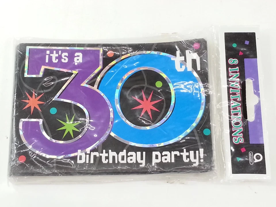 48pc NEW 30th Birthday Party 24 Invitations And 24 Envelopes - Image 2 of 3