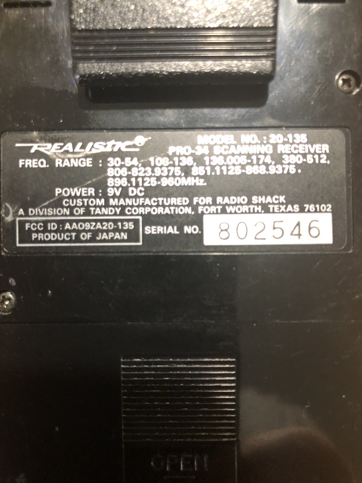 handheld police scanners used Realistic Pro 34 Police Scanner 200