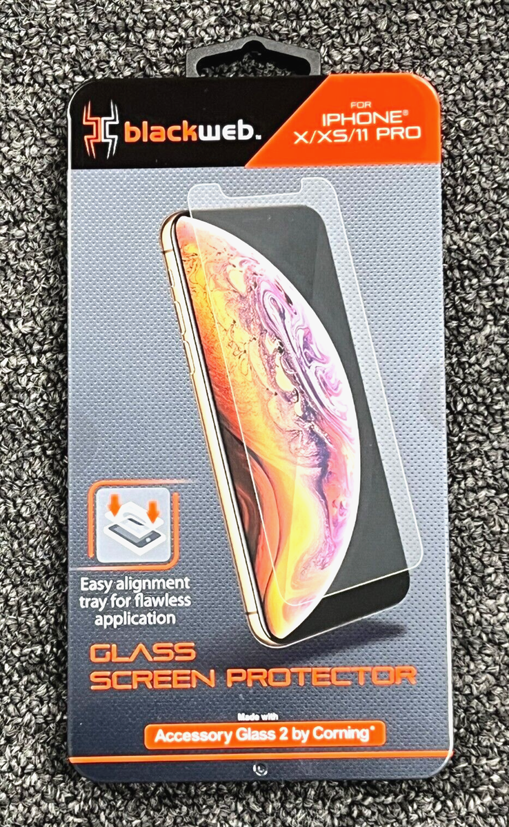 New Blackweb Glass Screen Protector for IPHONE X/XS/ 11 Pro