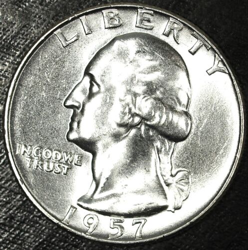 1957 D Washington Silver Quarter ☆☆ UnCirculated ☆☆ Great For Sets ☆☆ 311 - Picture 1 of 2