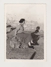 Beauty in the Distorted Shadow of Pretty Young Woman Unusual Snapshot Photo