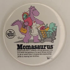 Vintage Ground Round  Cliff Galbraith  MOMASAURUS Pinback Button