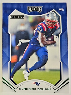 2021 Panini Playoff Kickoff Green Foil Kendrick Bourne New England Patriots #14