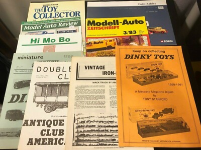 (9) Die Cast Auto Magazines / Catalogs / Brochures - Dinky, Hi Mo Bo, Trucking!!