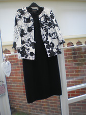 Nwt Alexon Black/white Jacket/ Black Dress Size 12