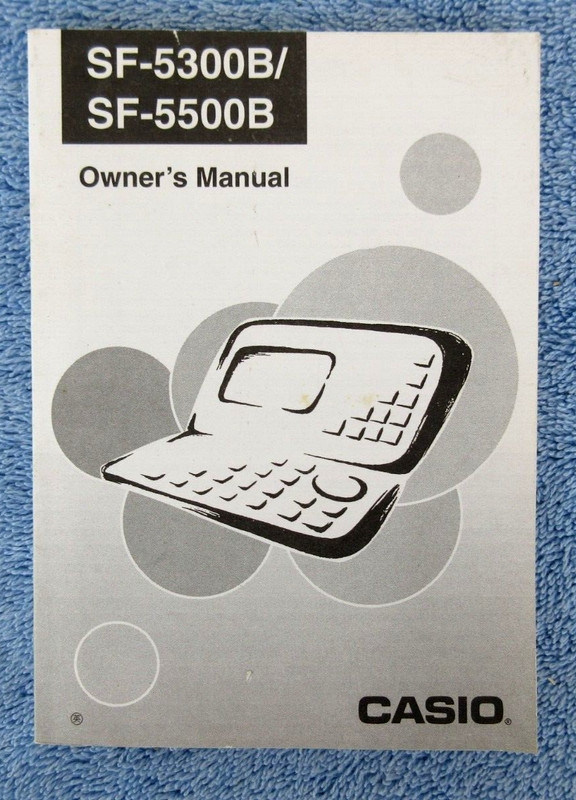 Vintage Owner's Manual Casio SF-5300B 5500B B.O.S.S. Electronic Organizer